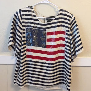 Joseph Le Bon, Slik Stripe Fourth of July Flag,Top
